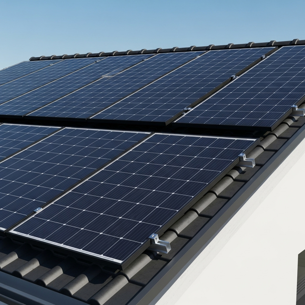 Maison équipée de panneaux solaires monocristallins à Cannes